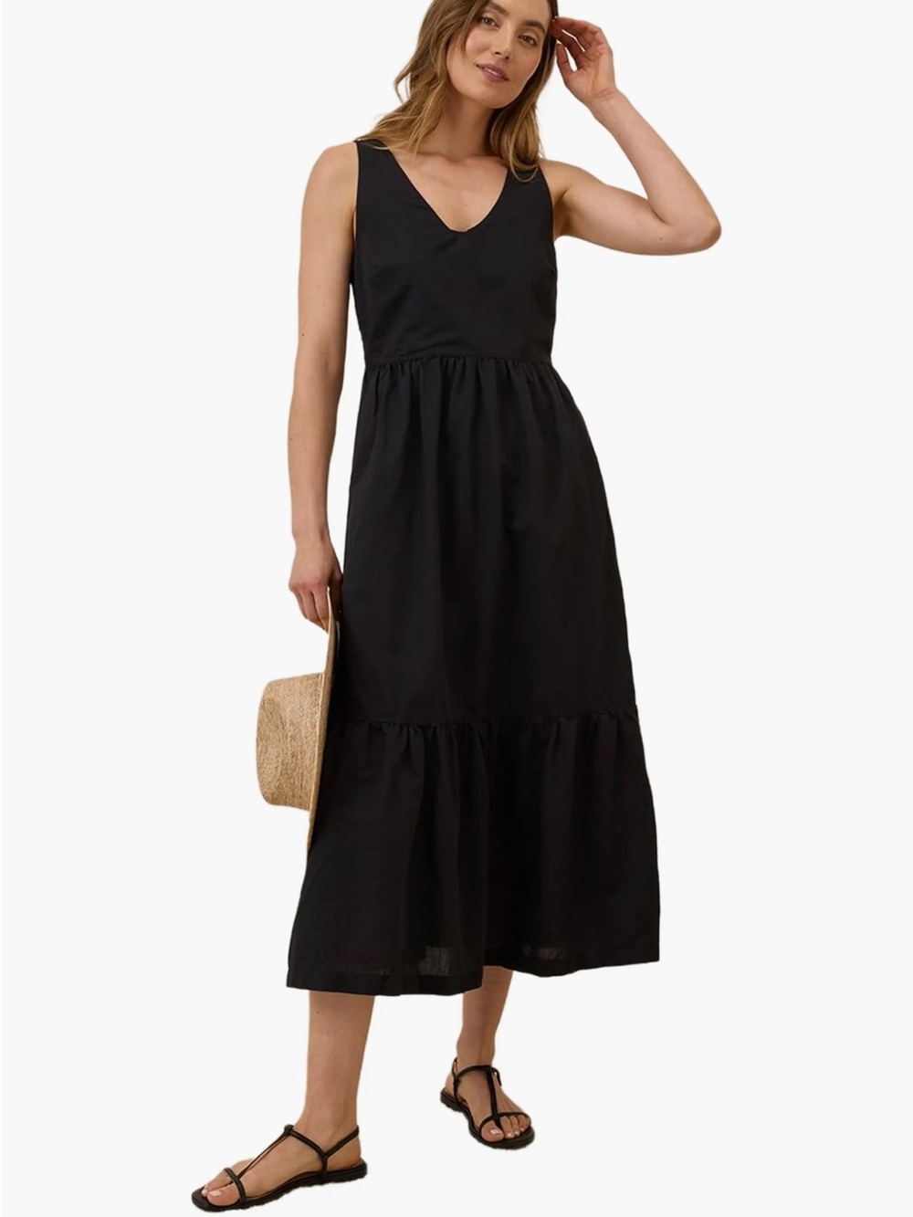 Pact Canopy Linen Easy Tank Dress Made with Organic Cotton